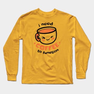 Cute Coffee Long Sleeve T-Shirt